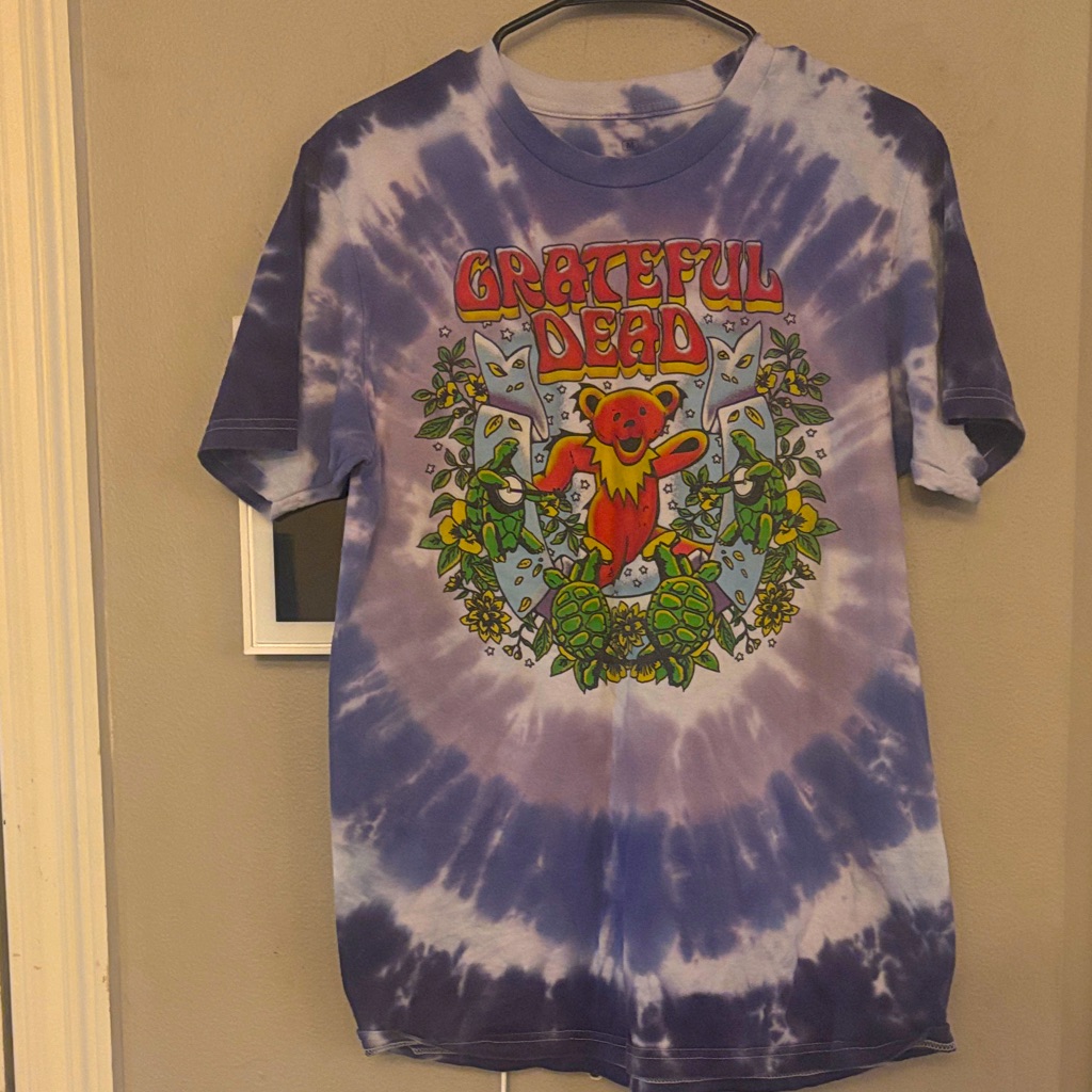 Grateful Dead Blue And White Tie-Dye Shirt